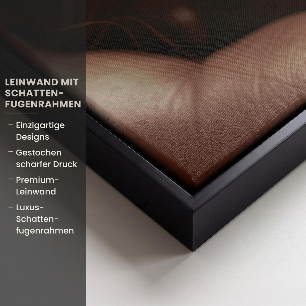 LEINWAND Bilder mit Rahmen - Frau - Gold - Luxus - Porträt - 40x60 - Goldfarben, Textil (40/60cm) - MuchoWow