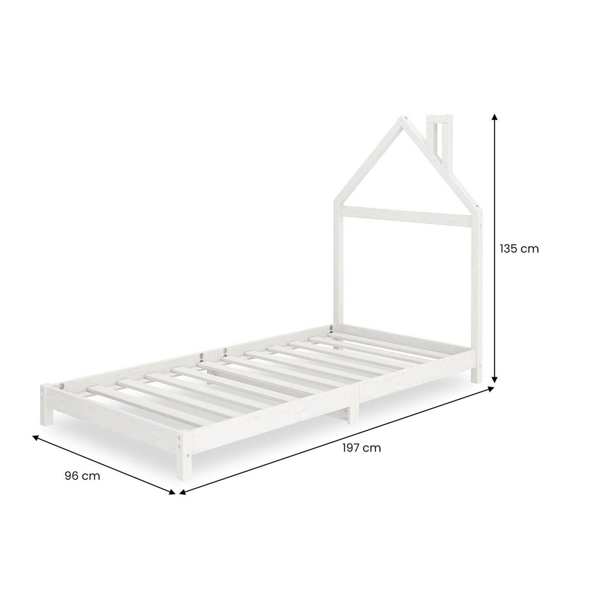 KINDERBETT LIZ 90x190 cm weiß - Weiß, Holz (90/190cm) - IDIMEX