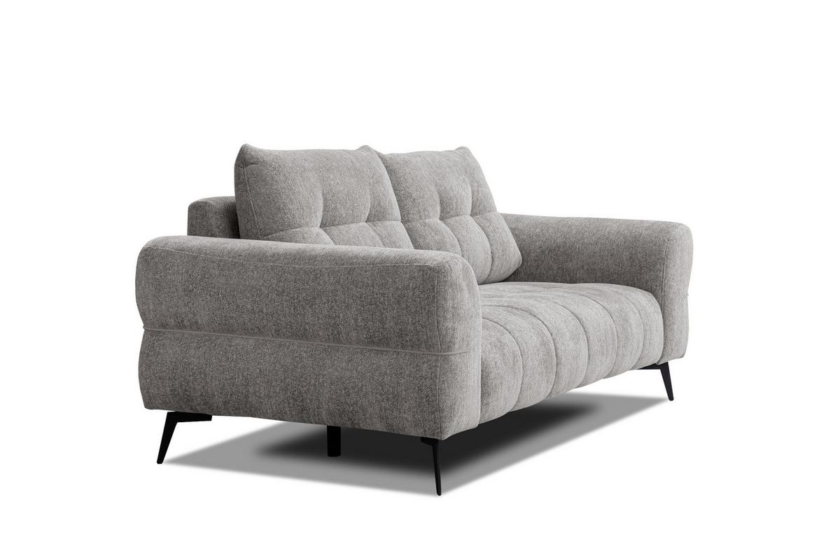 SOFA SALVINI 2,5-Sitzer, platingrau - Grau, Holz/Textil (206/88/99cm) - Wozimo