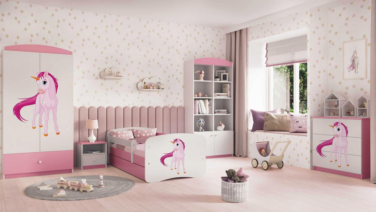 KOMMODE Babydreams Einhorn 81/81/41 - Rosa, Holzwerkstoff (81/81/41cm) - RAUMHIRSCH FURNITURE