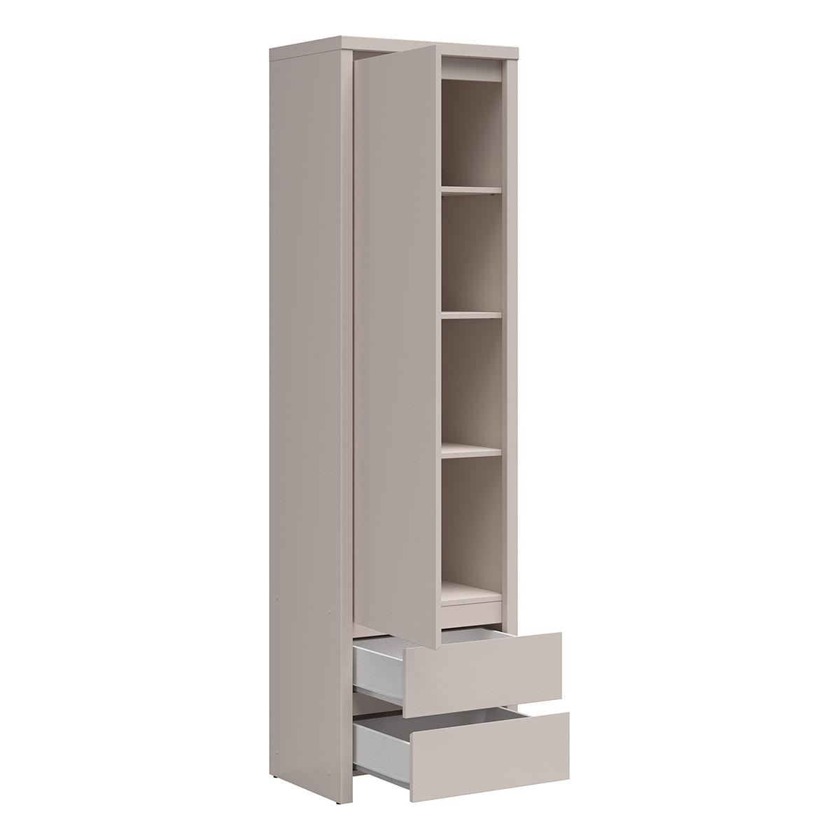 SCHRANK 1 Tür Soren Kaschmir - Beige, Holzwerkstoff (56/200.5/40.5cm) - Petits-meubles
