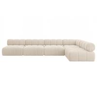 ECKSOFA modulares Sofa Samaro-L3 - 380x190x70 cm Beige Cord - Beige, Holzwerkstoff/Textil (380/190cm) - ALTDECOR