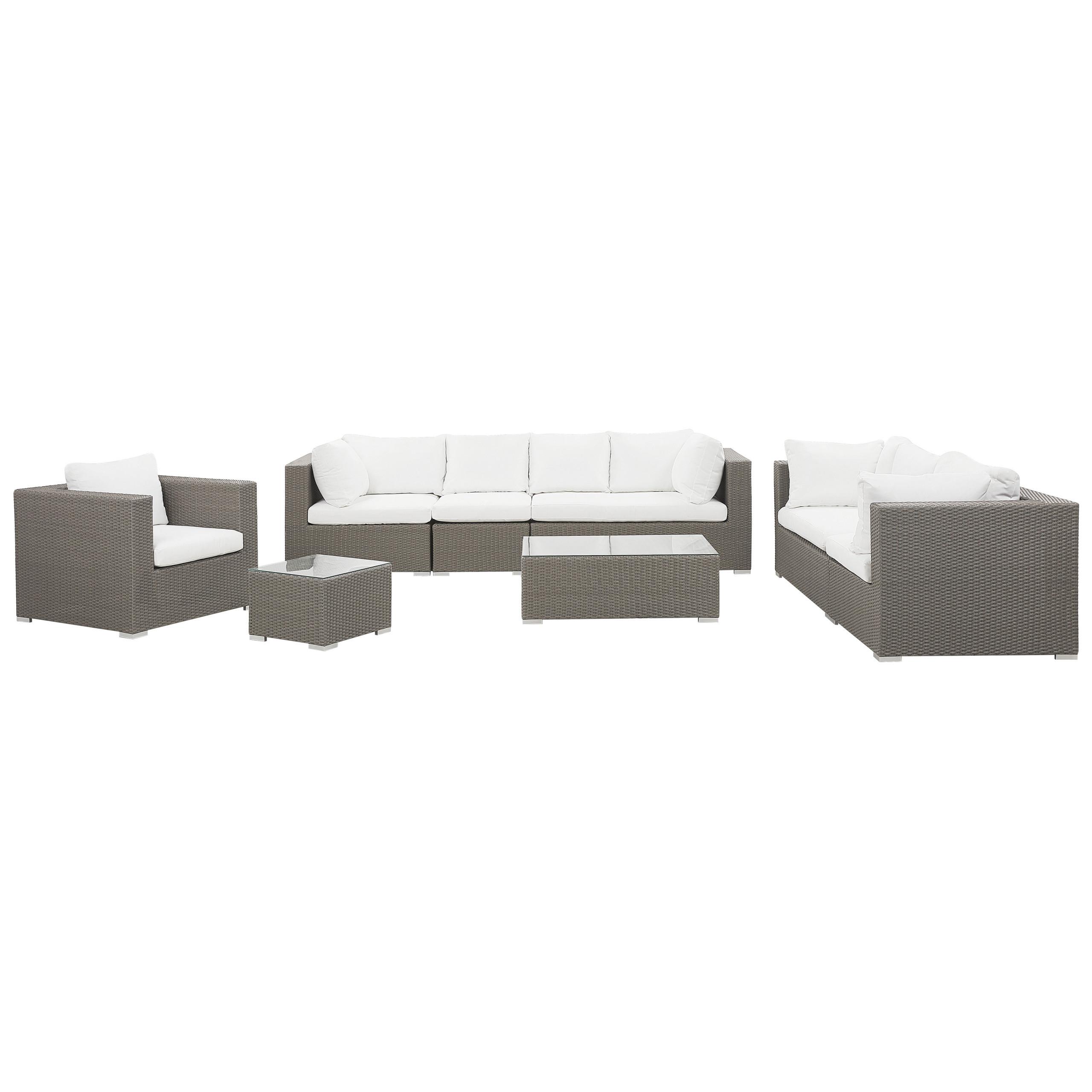 LOUNGE-SET grau modular Maestro - Grau, Kunststoff - Beliani