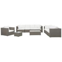 LOUNGE-SET grau modular Maestro - Grau, Kunststoff - Beliani