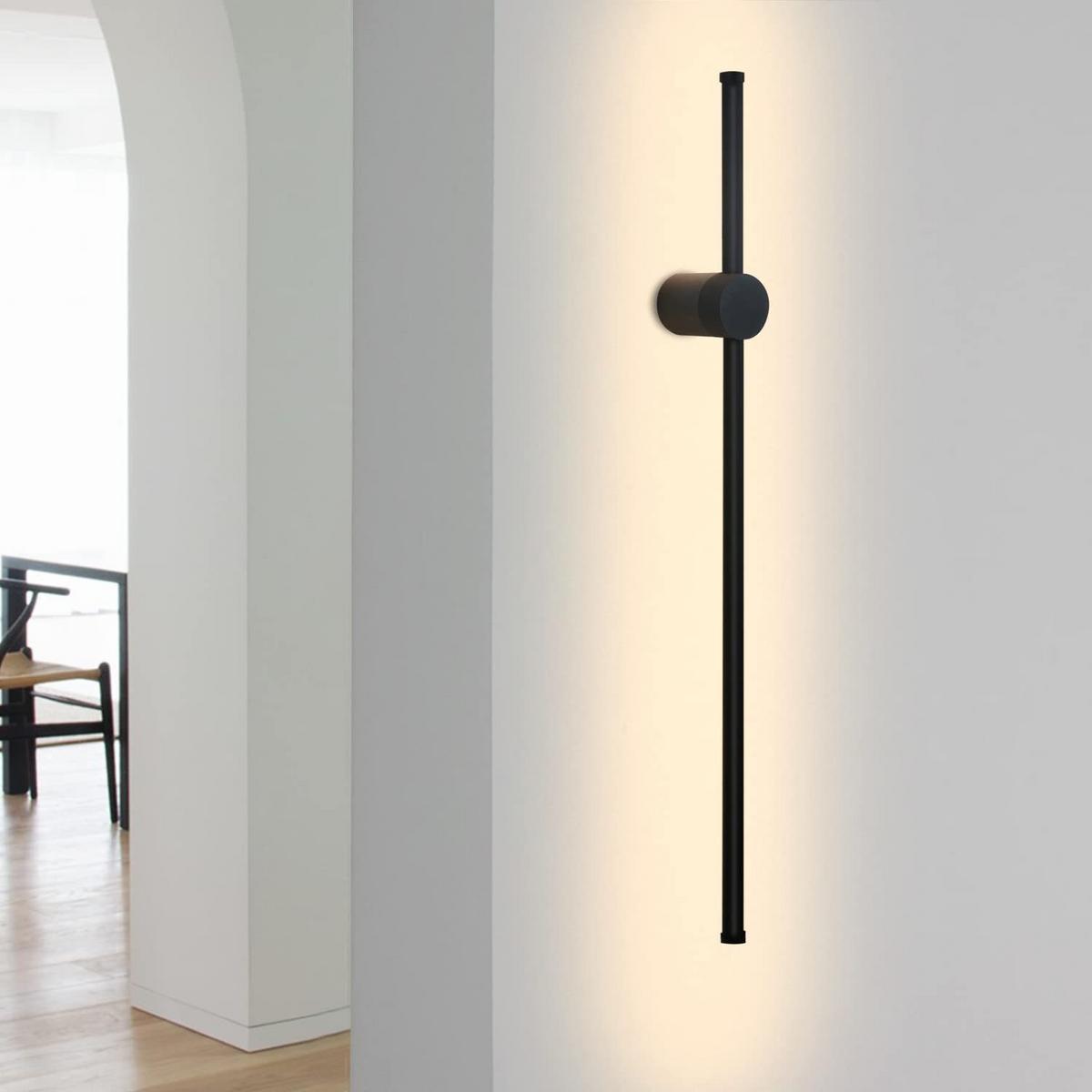 LED-WANDLEUCHTE Glowstone 60/10/6 cm - Schwarz, Metall (10/6/60cm) - ZMH