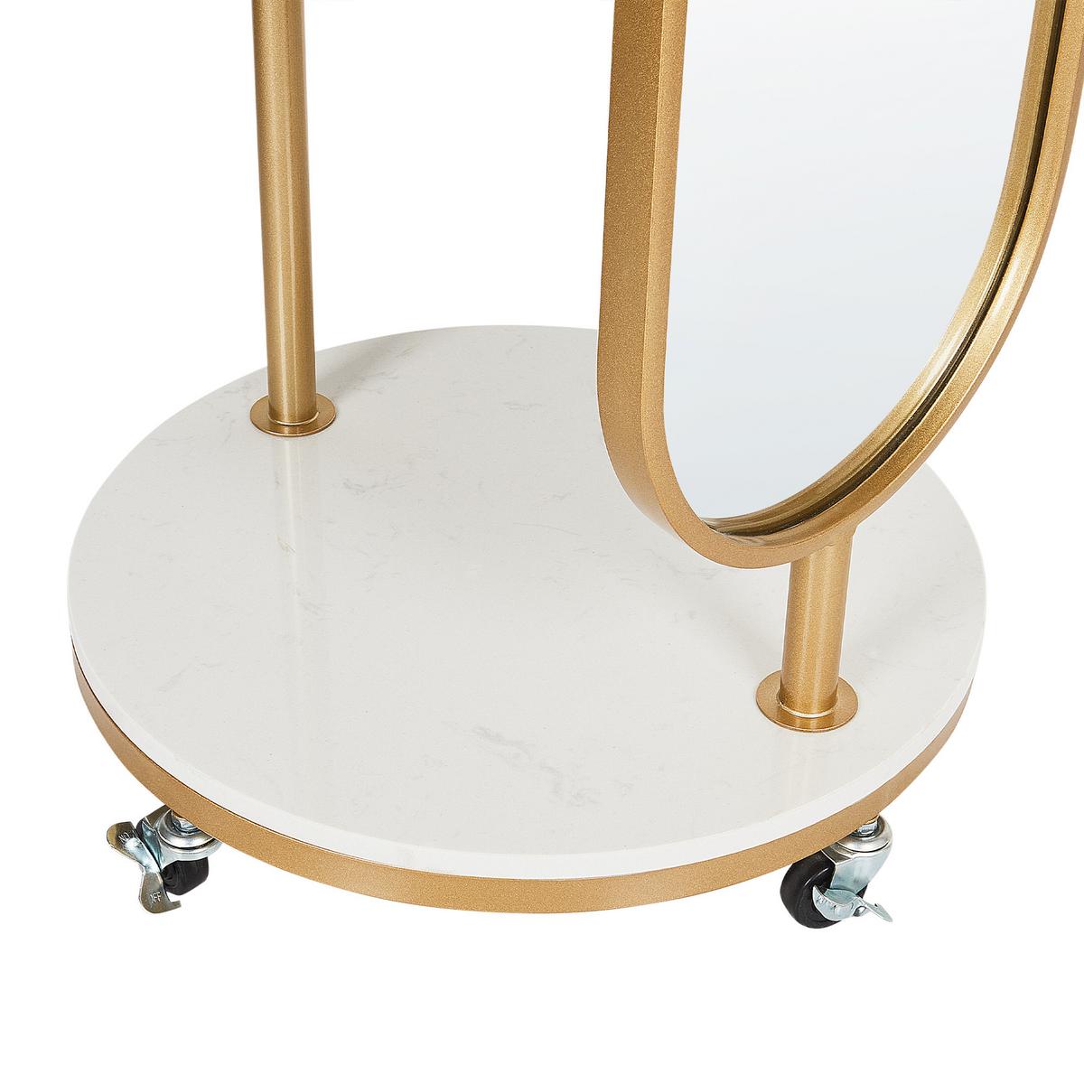 GARDEROBENSTÄNDER LORENA 172 cm Lorena - Goldfarben/Weiß, Metall (44/172/10cm) - Beliani