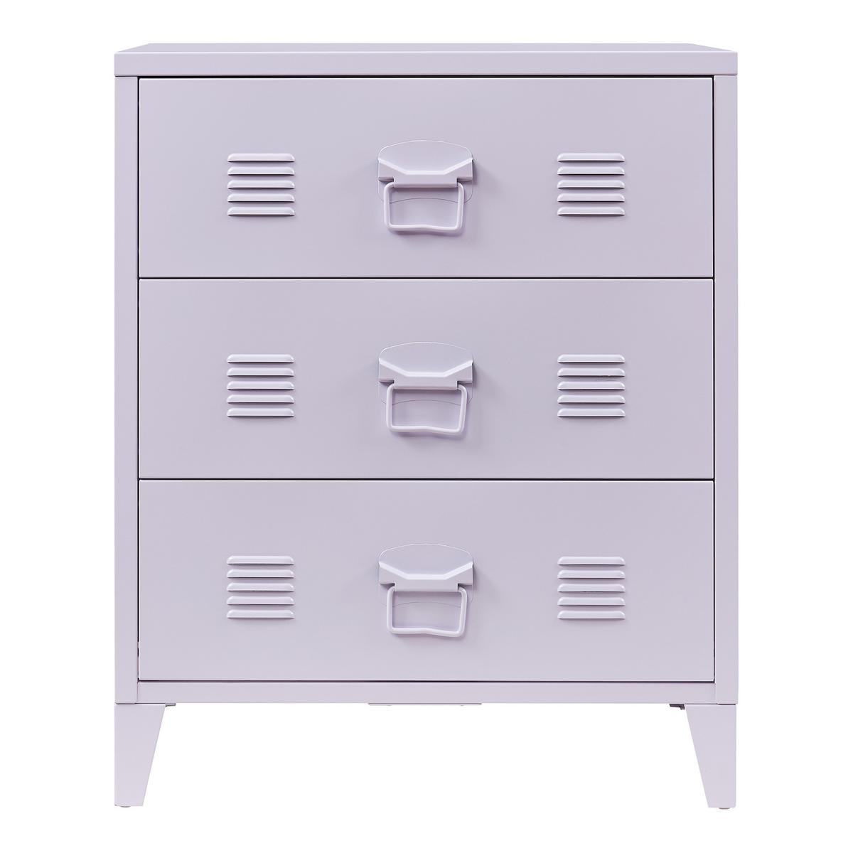METALLSCHRANK Hämeenlinna - Lila, Metall (60/72/40cm) - [en.casa]