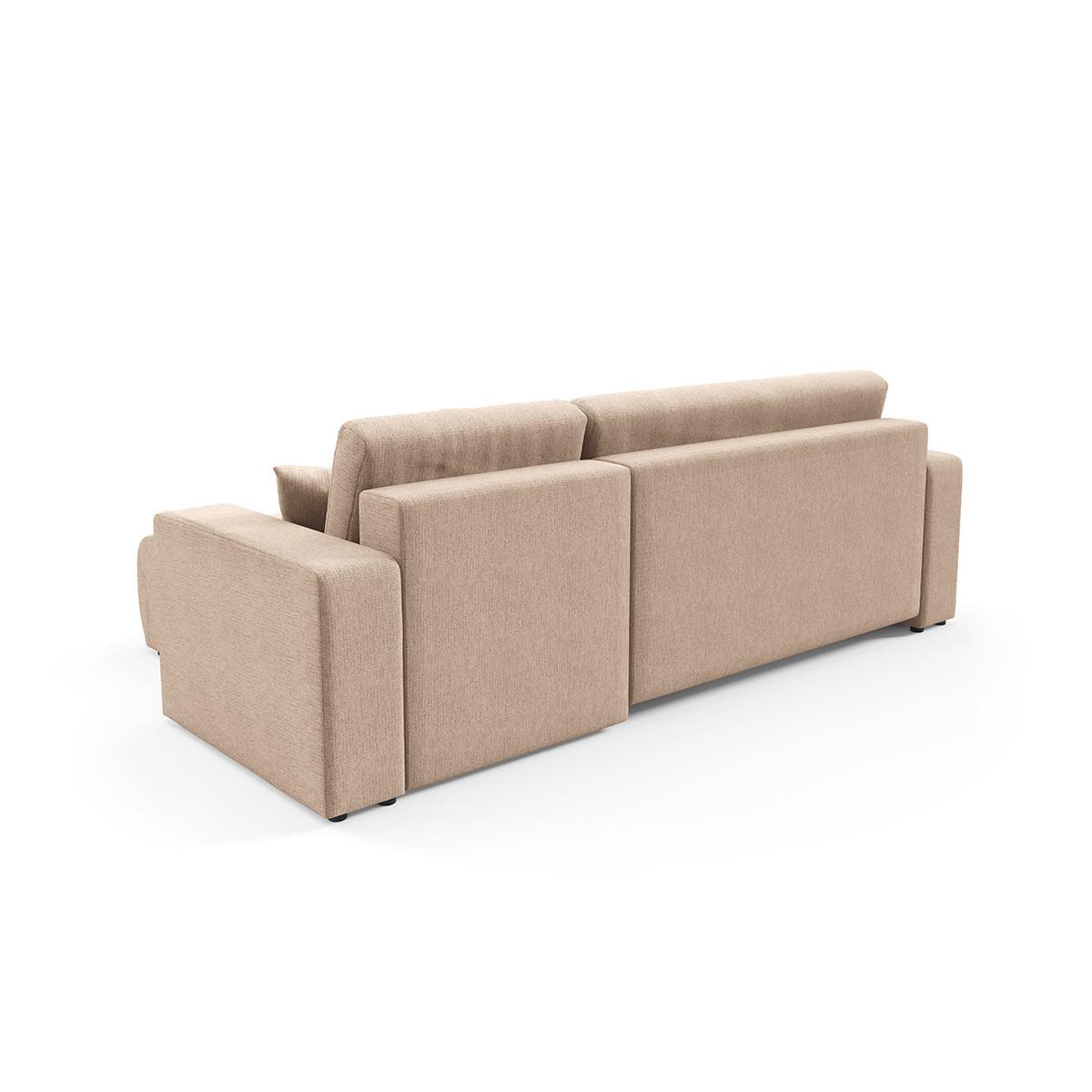 ECKSOFA Vasco 3 Sitzplätze Beige - Beige, Holz (247/145cm) - Petits-meubles