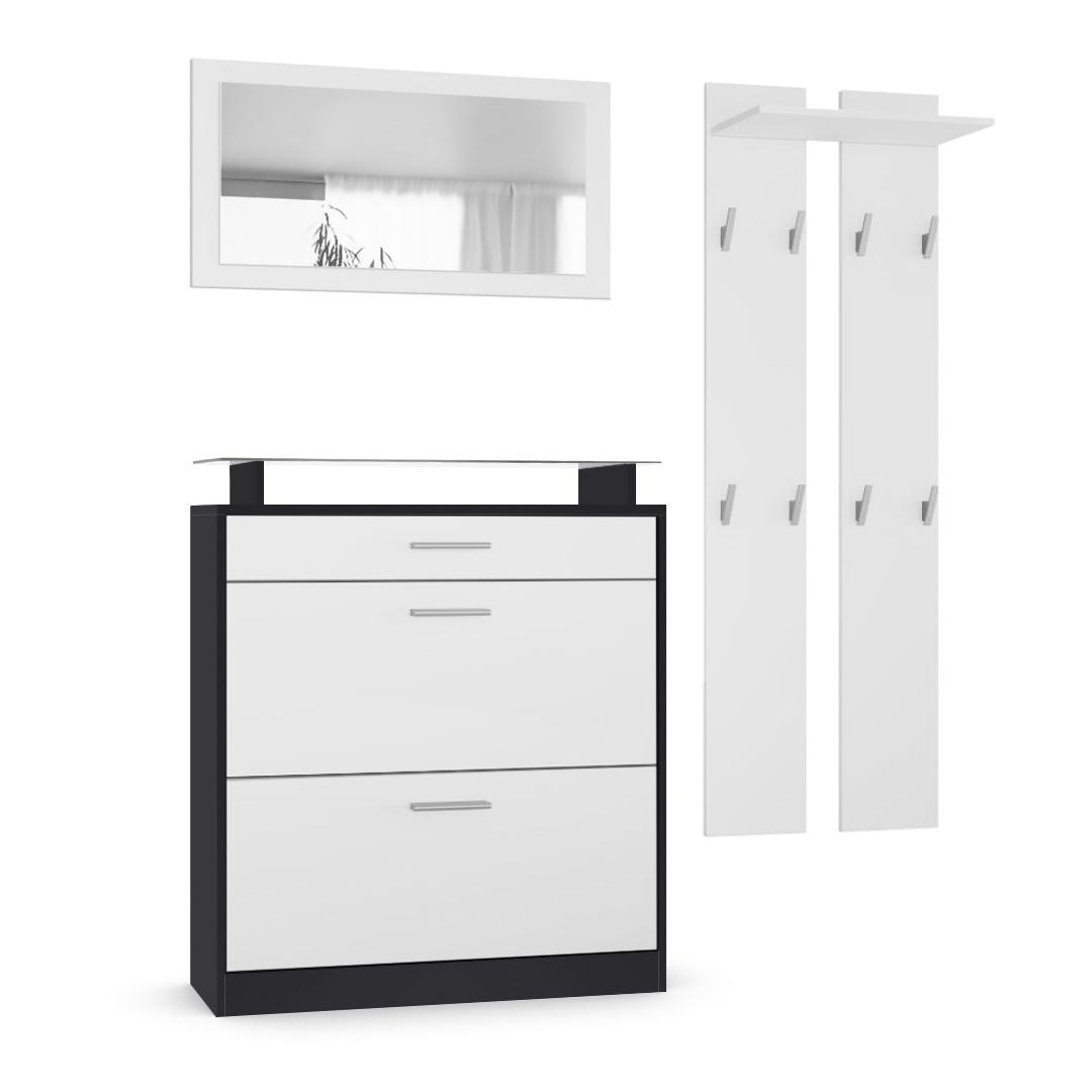 GARDEROBE Loret Front in Weiß matt - Weiß, Holzwerkstoff (180/200/23cm) - Vladon