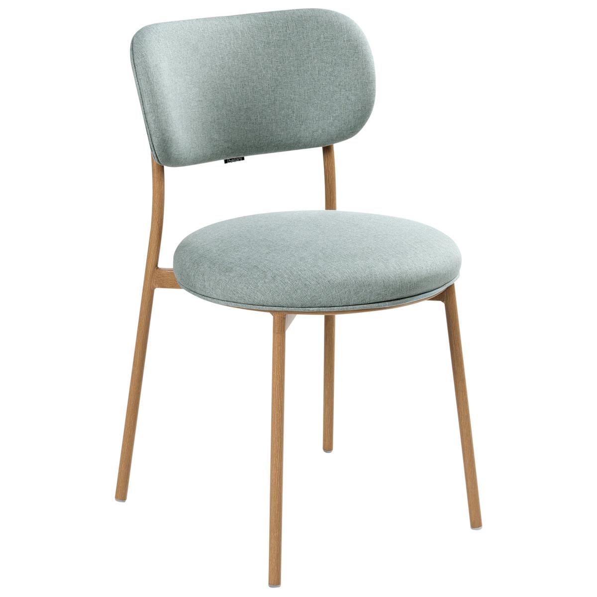 ESSZIMMERSTUHL 2er-Set Mintgrün Casey - Braun/Mintgrün, Textil (43/76/50cm) - Beliani