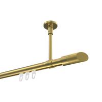 GARDINENSTANGE INNENLAUF Sonette Verano 140 cm, 1-läufig, 20 mm Ø Messing-Optik - Messingfarben/Goldfarben, Metall (140cm) - INTERDECO