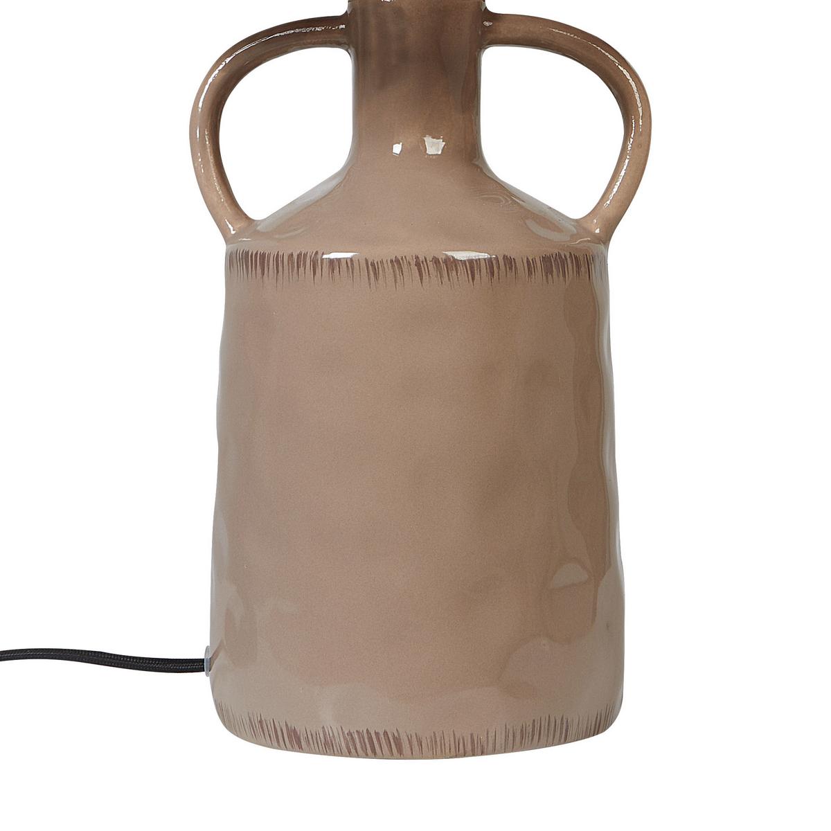 TISCHLEUCHTE Beige Larissos - Beige, Keramik (24/24/51cm) - Beliani