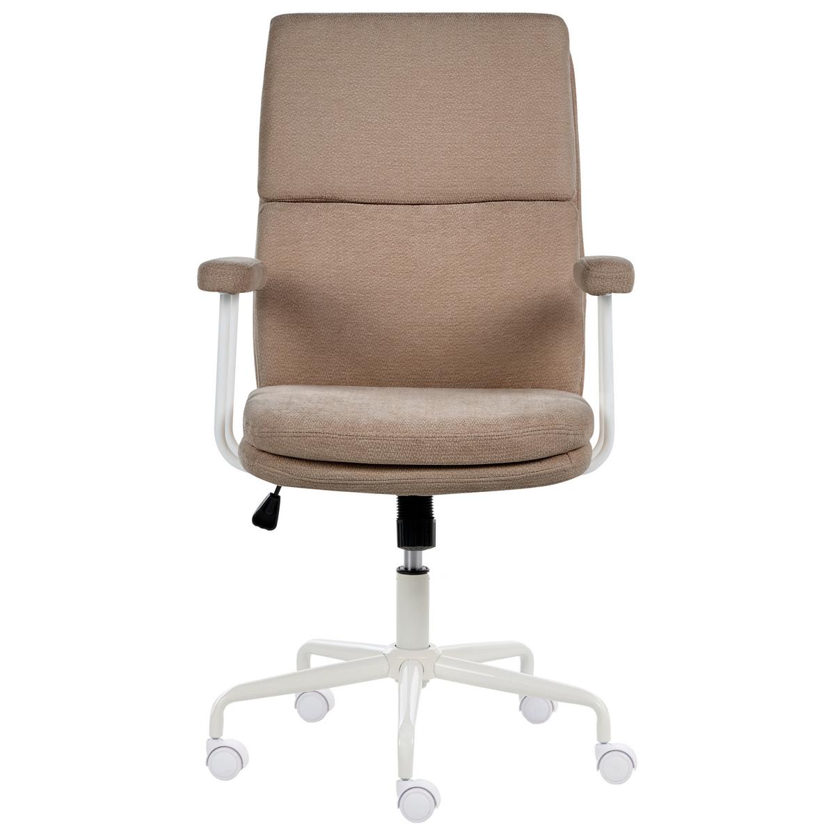 BÜROSTUHL Stoff Taupe Vero - Taupe, Textil (62/100/65cm) - Beliani