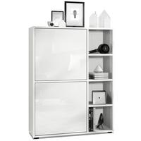 HIGHBOARD Cuba Türen in Weiß Hochglanz - Weiß Hochglanz, Holzwerkstoff (79/105.5/35.5cm) - Vladon