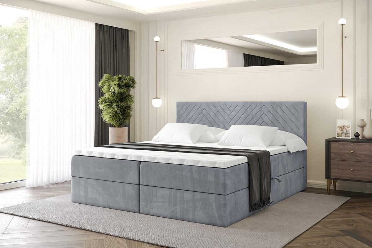 BOXBETT mit Matratze H3 und Lattenrost - VEXA - 120x200 - Grau Casablanca - Grau, Holzwerkstoff/Kunststoff (120/200cm) - ALTDECOR