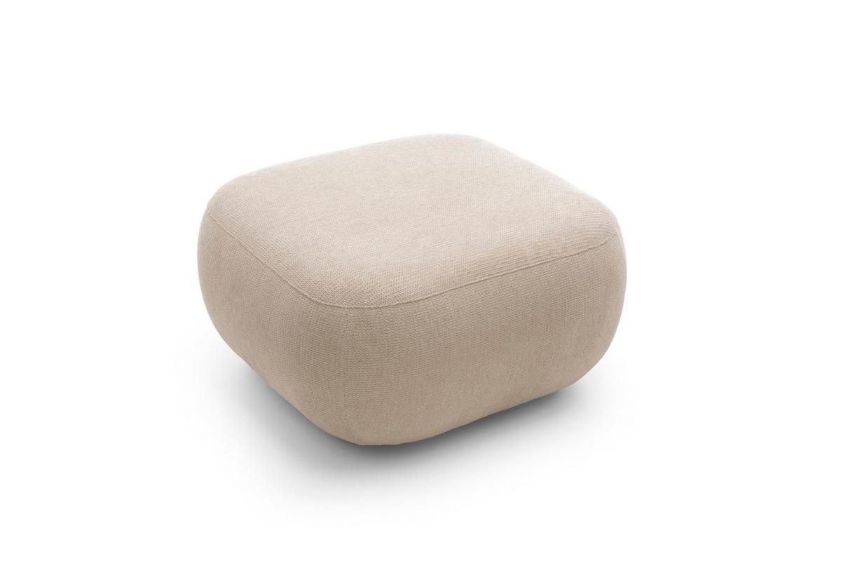 POLSTERHOCKER AMICO Modern Sitzhocker, Fußhocker Beige - Beige, Holzwerkstoff/Kunststoff (75/39/75cm) - MASSENO