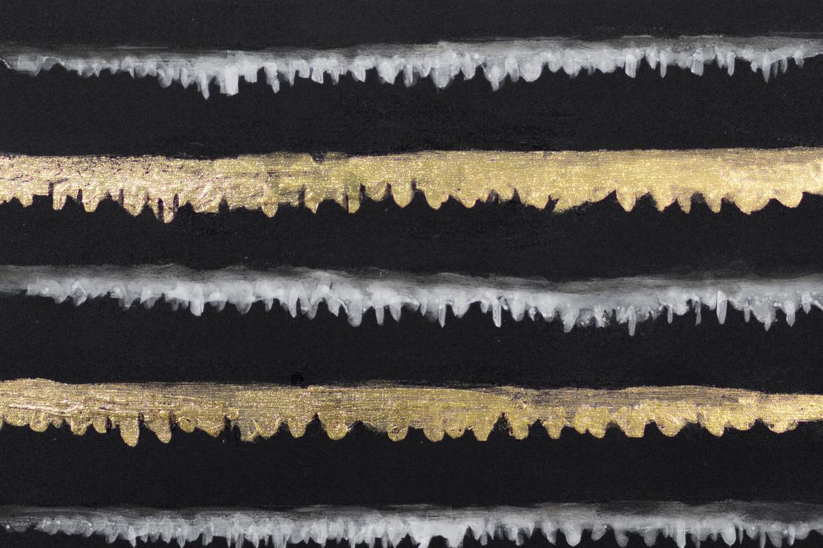 ACRYLBILD HANDGEMALT 82,5/122,5 cm - Schwarz, Textil (82.5/122.5cm) - KUNSTLOFT