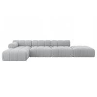 ECKSOFA modulares Sofa Lizur-L2 - 380x160x70 cm Grau Cord - Grau, Holzwerkstoff/Textil (380/160cm) - ALTDECOR