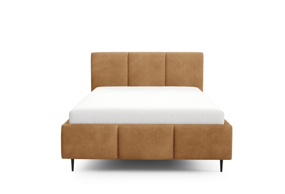 POLSTERBETT Miami - Rotbraun, Holzwerkstoff/Textil (140/200cm) - Fun Möbel