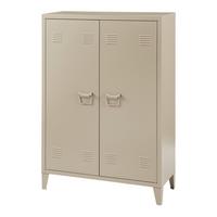 METALLSCHRANK Oripää - Braun, Metall (75/110/33cm) - [en.casa]
