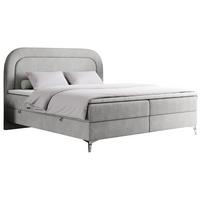 BOXBETT EIRA 120/200 Hellgrau Struktur - H3 - Silberfarben/Hellgrau, Holz/Textil (120/200cm) - MKS