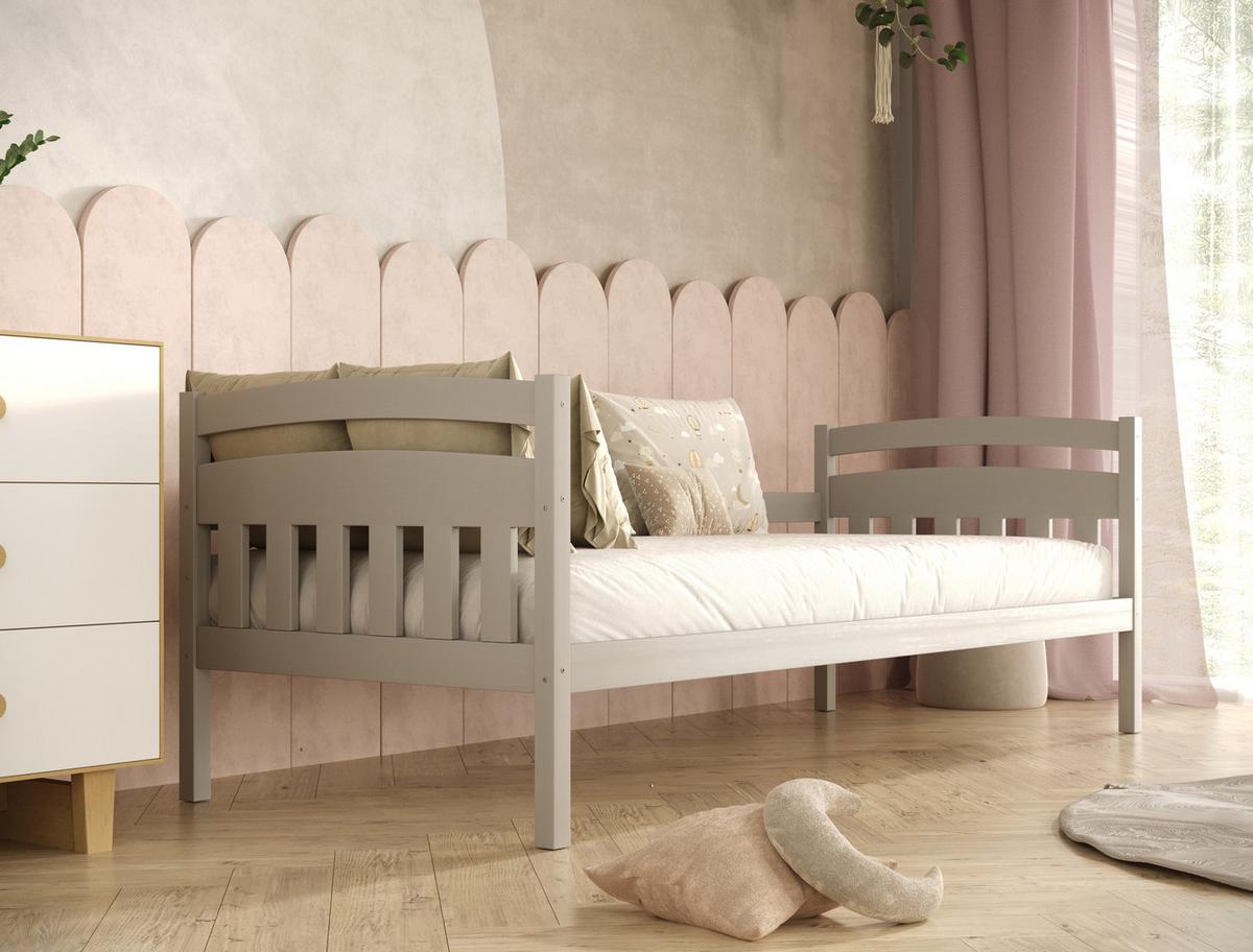 KINDERBETT Tosia mit Matratze 80/160 Grau 80/160 - Grau, Holz (80/160cm) - RAUMHIRSCH FURNITURE