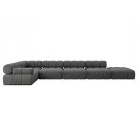 ECKSOFA modulares Sofa Felto-L3 - 475x190x70 cm Dunkelgrau Velours - Dunkelgrau, Holzwerkstoff/Textil (475/190cm) - ALTDECOR