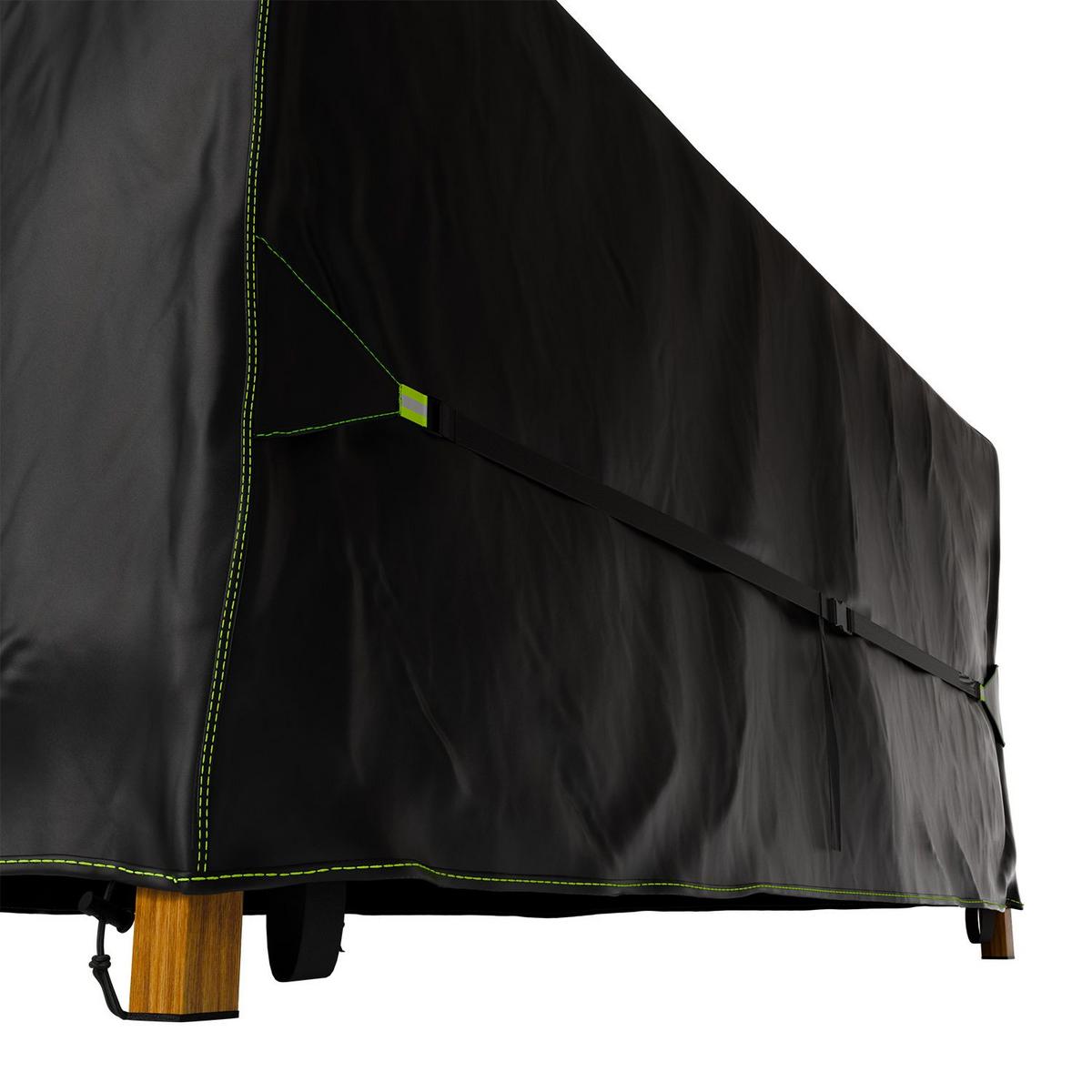 GARTENMÖBELABDECKUNG CoverSafe Pro schwarz - Schwarz, Kunststoff (162/100/242cm) - Juskys
