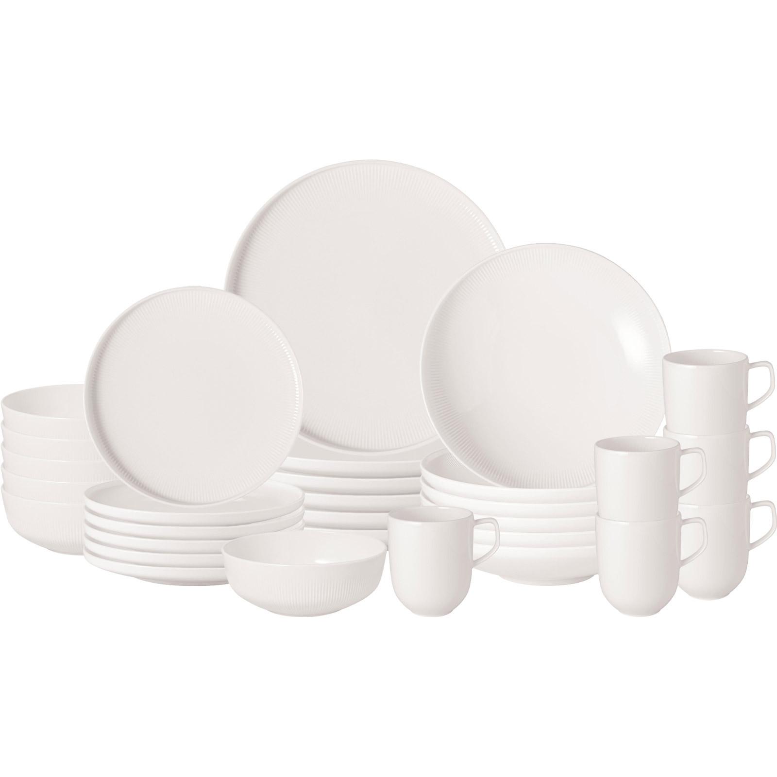 KOMBISERVICE Afina weiß 30-tlg. - Weiß, Keramik (2/2/2cm) - Villeroy & Boch