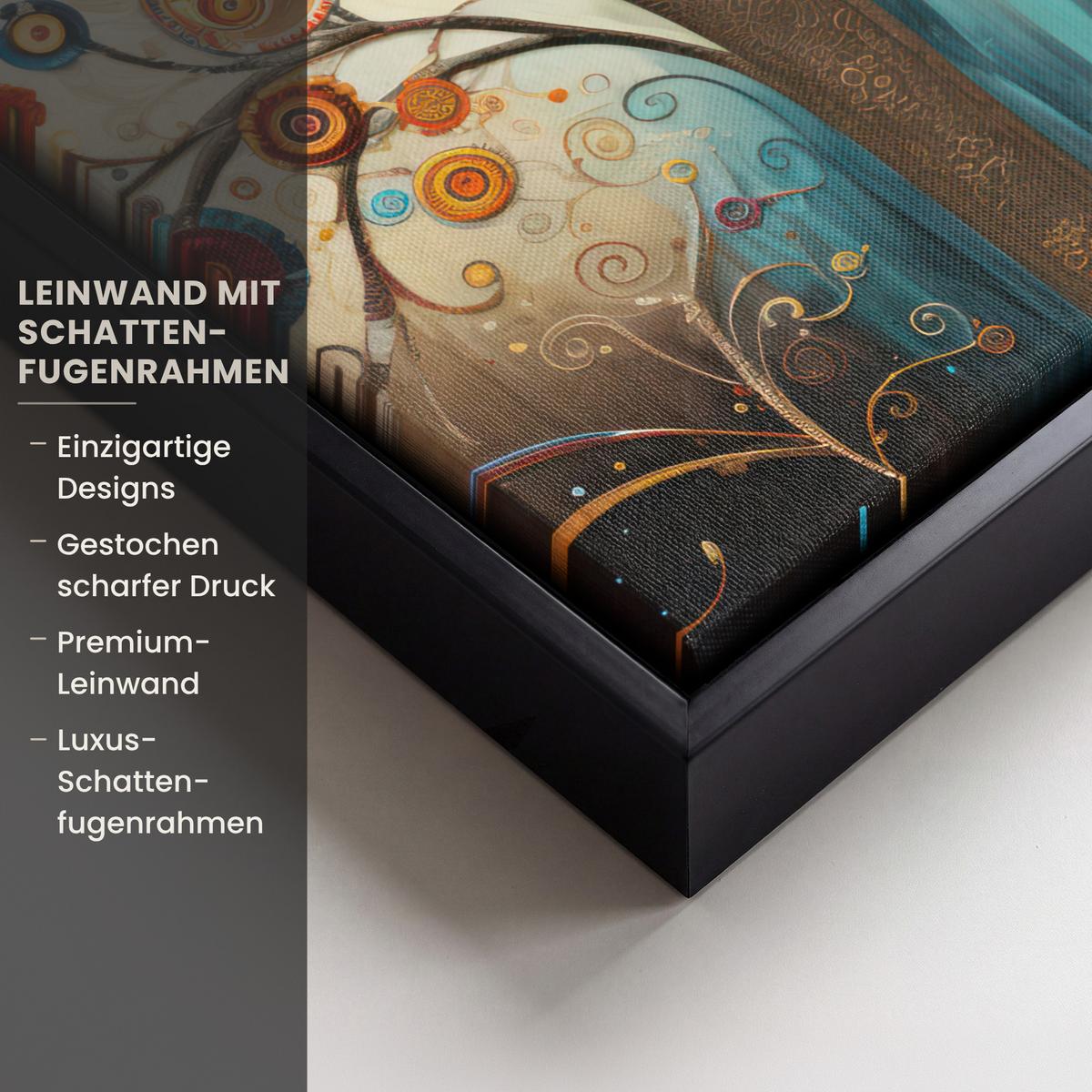 LEINWAND Bilder mit Rahmen - Baum - Baum des Lebens - Farbe - 20x30 - Braun, Textil (20/30cm) - MuchoWow
