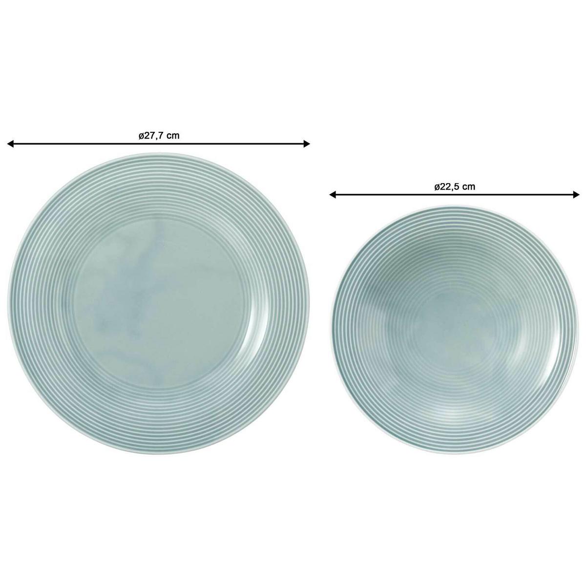 TAFELSERVICE Beat Color Glaze Arktisblau 12-tlg. - Hellblau, Keramik (32.3/23.5/32.3cm) - Seltmann Weiden