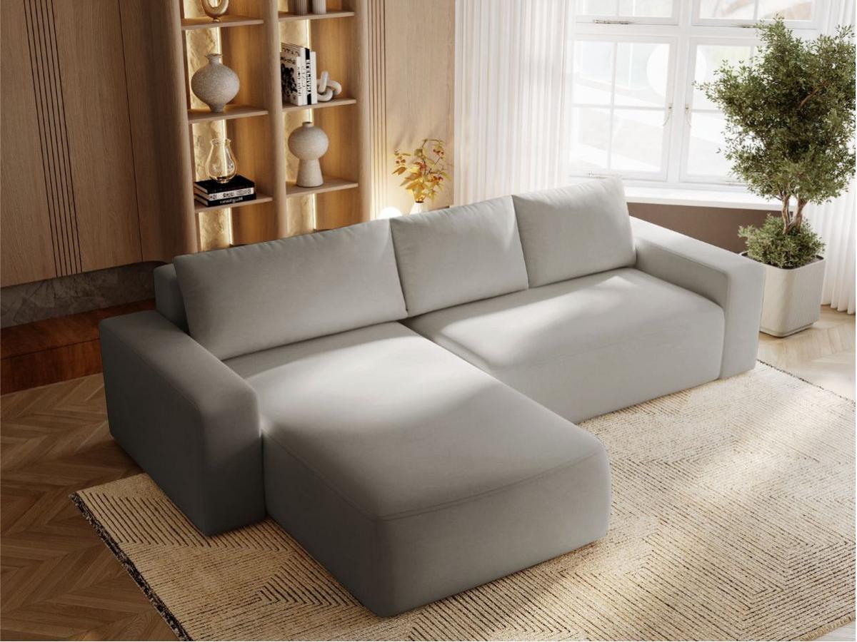 ECKSOFA Tazones Hellgrau Links - Hellgrau, Holz/Kunststoff (250/165cm) - Graingold