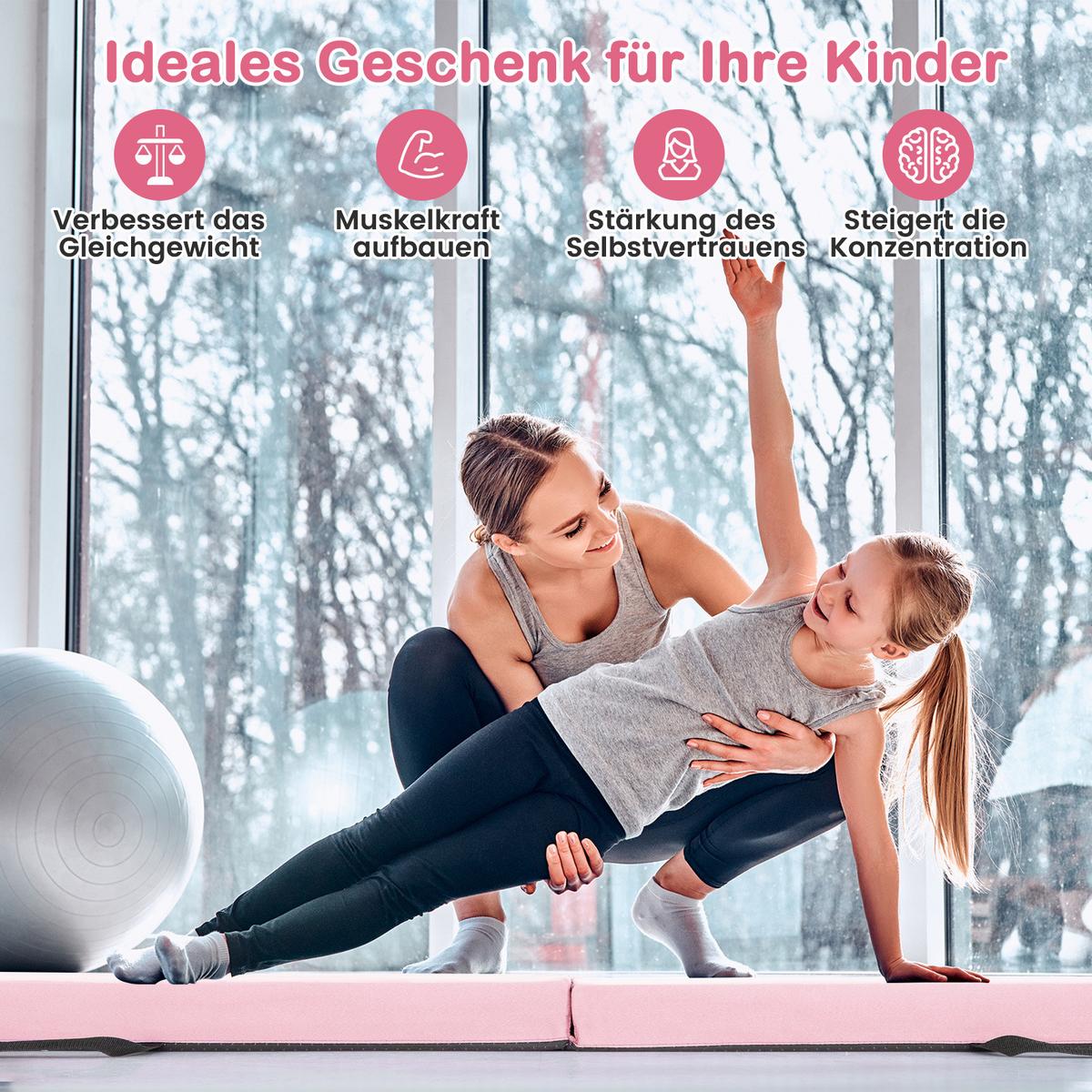 SCHWEBEBALKEN Rosa - Pink, Textil (210/15cm) - COSTWAY