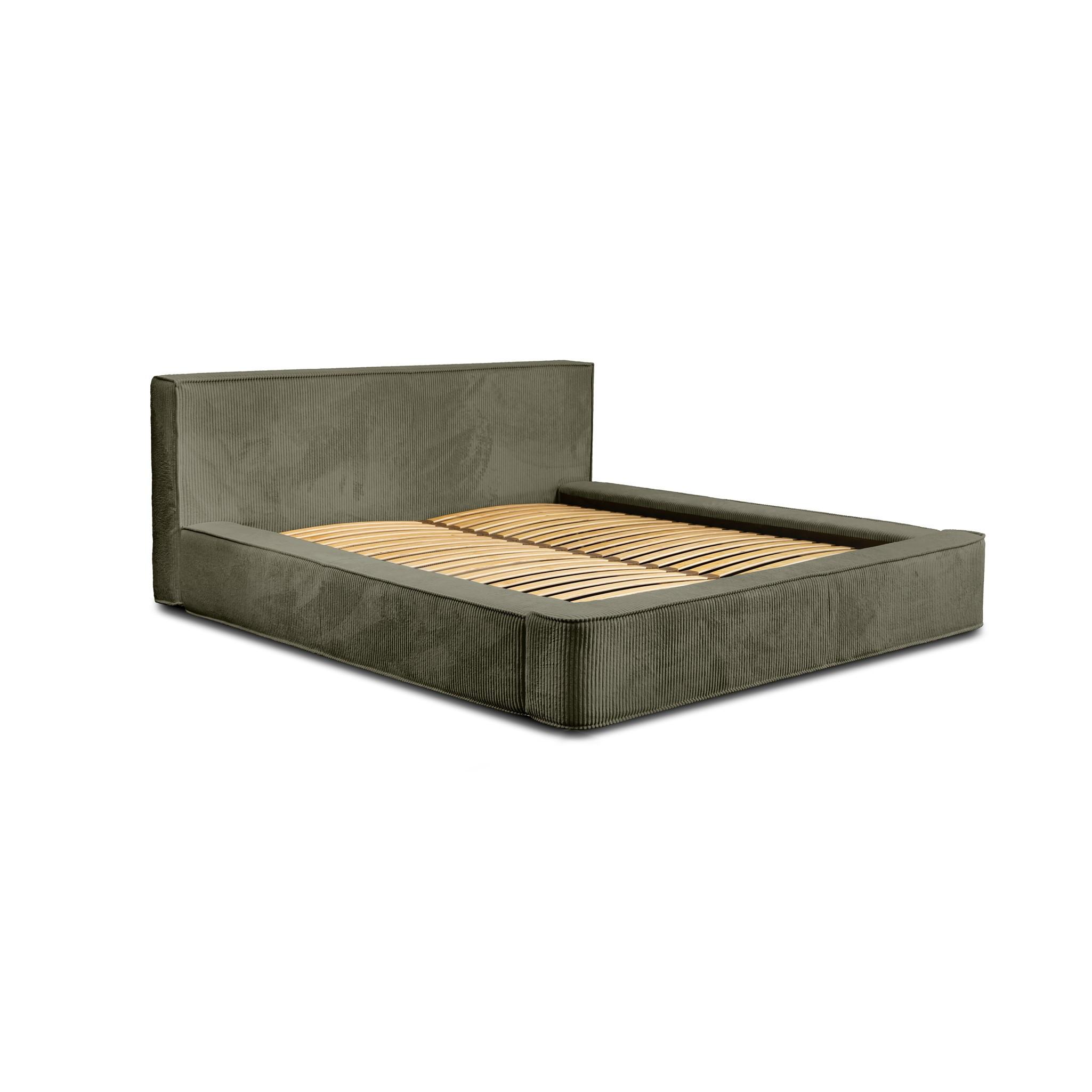 POLSTERBETT Modesto Stoff Lincoln - Grün, Holzwerkstoff/Textil (140/200cm) - Fun Möbel