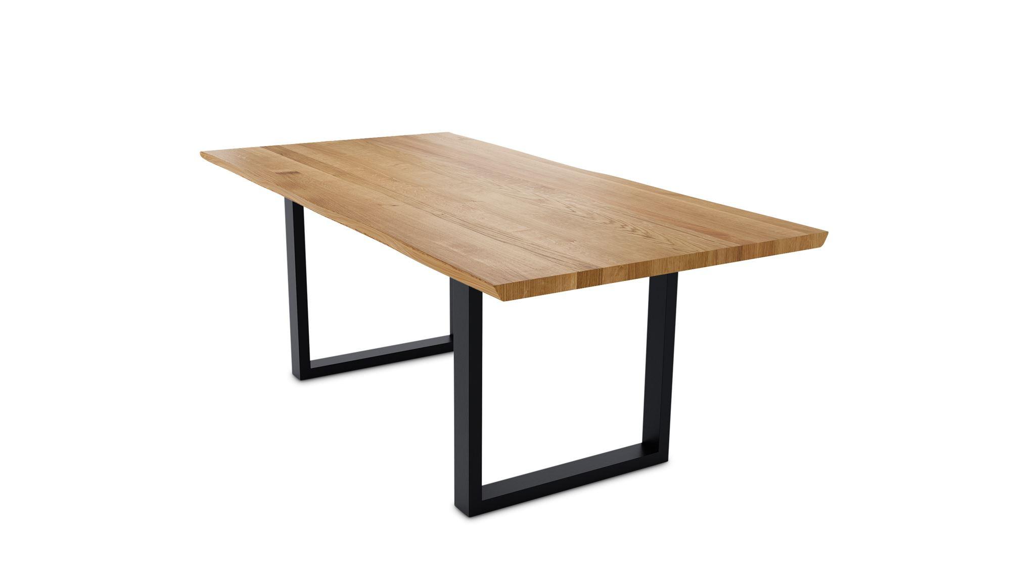 BAUMKANTENTISCH Daisie 4 220x78x100 Massivholztisch Wildeiche geölt - Wildeiche, Holz (220/78/100cm) - 58aufmkessel