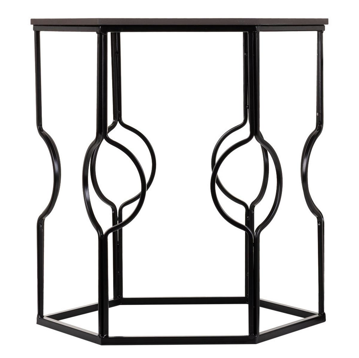 TISCH aus Metall, schwarz, 34x52x39cm, 2-tlg. - Schwarz, Metall (39/39/57cm) - Wanderlust