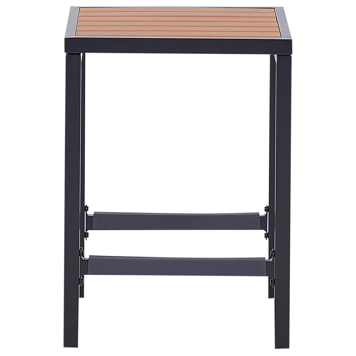 GARTENSTUHL Schwarz Avetrana - Hellbraun/Schwarz, Metall (40/61/38cm) - Beliani