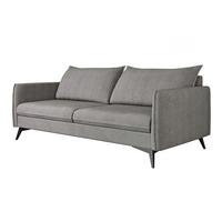 3-SITZER-SOFA Pulse Grau Luxusmicrofaser - Schwarz/Grau, Holz/Textil (199/86/91cm) - S-Style Möbel