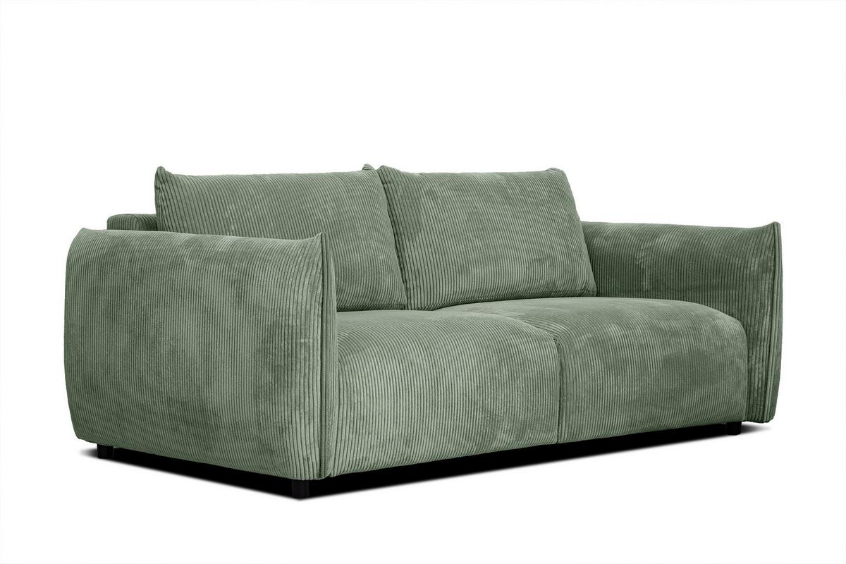 SOFA TAUER 3-Sitzer, mintgrün - Schwarz/Mintgrün, Holzwerkstoff/Kunststoff (112/84/206cm) - Wozimo