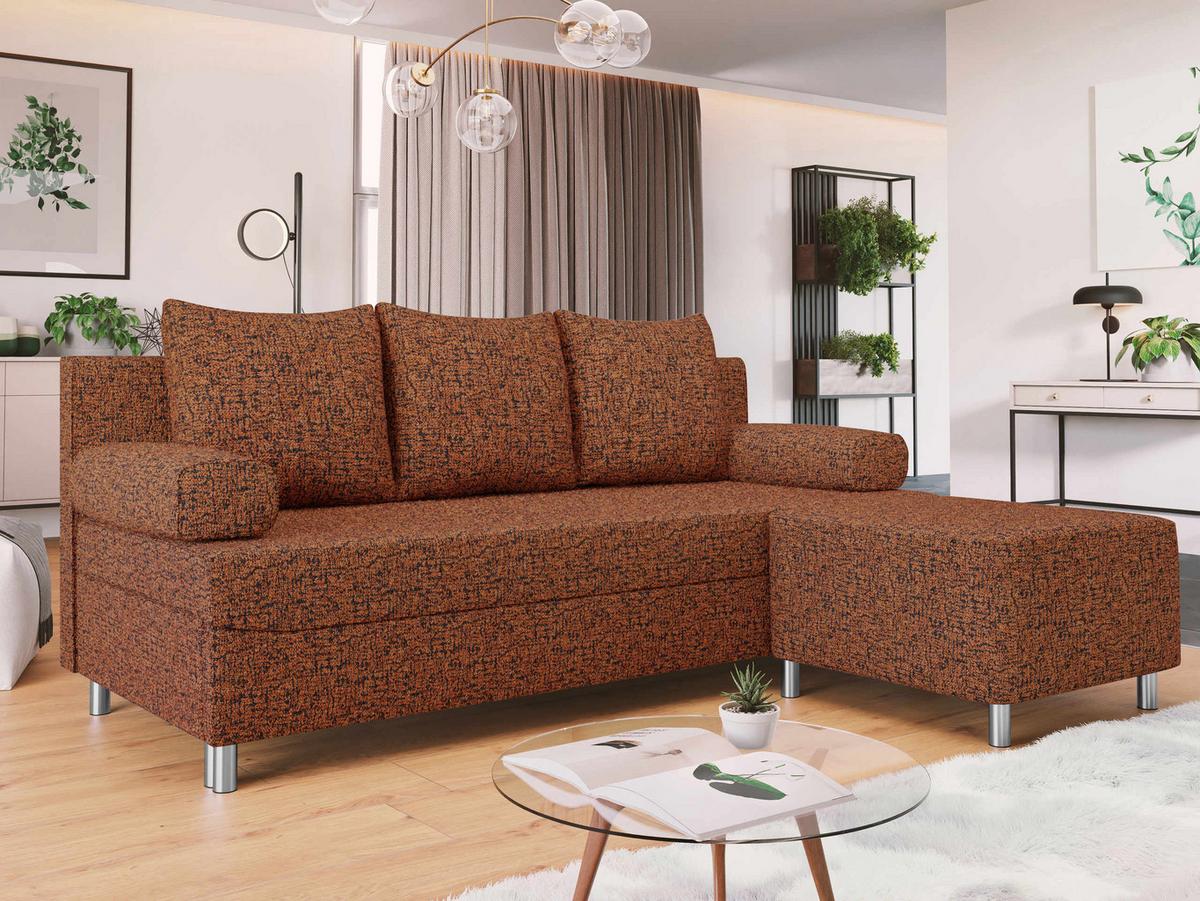 SCHLAFSOFA Dover mit Polsterhocker - Chromfarben/Bronzefarben, Holz/Kunststoff (192/86/80cm) - MIRJAN24