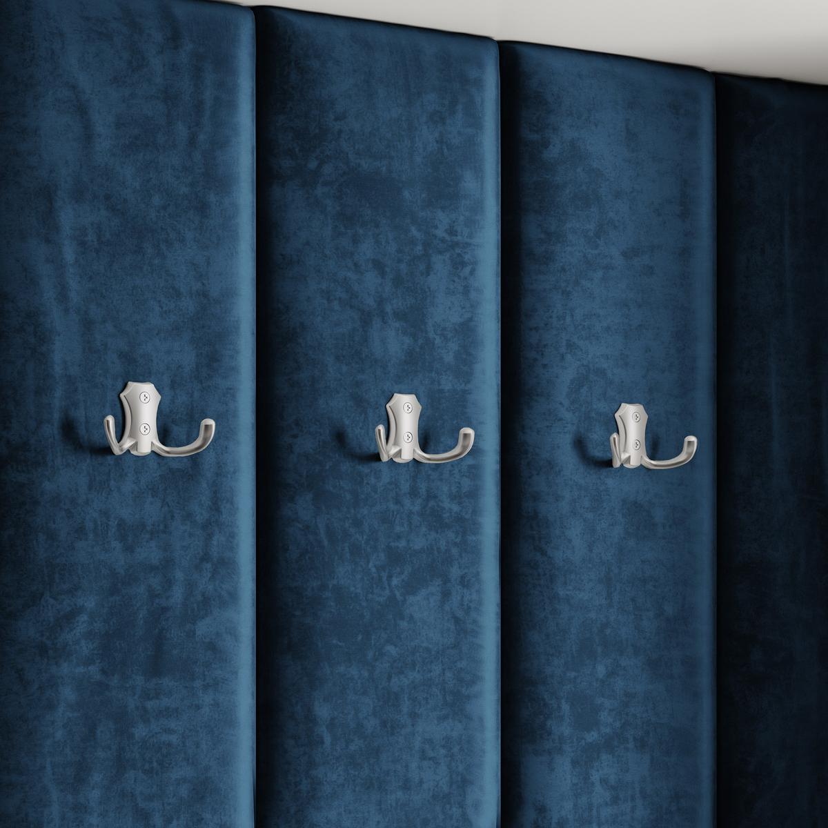 GARDEROBENSCHRANK REMA 200/240/60 cm Modern Garderobe-Set Eiche Wotan - Blau/Eiche Wotan, Holzwerkstoff (200/240/60cm) - MASSENO