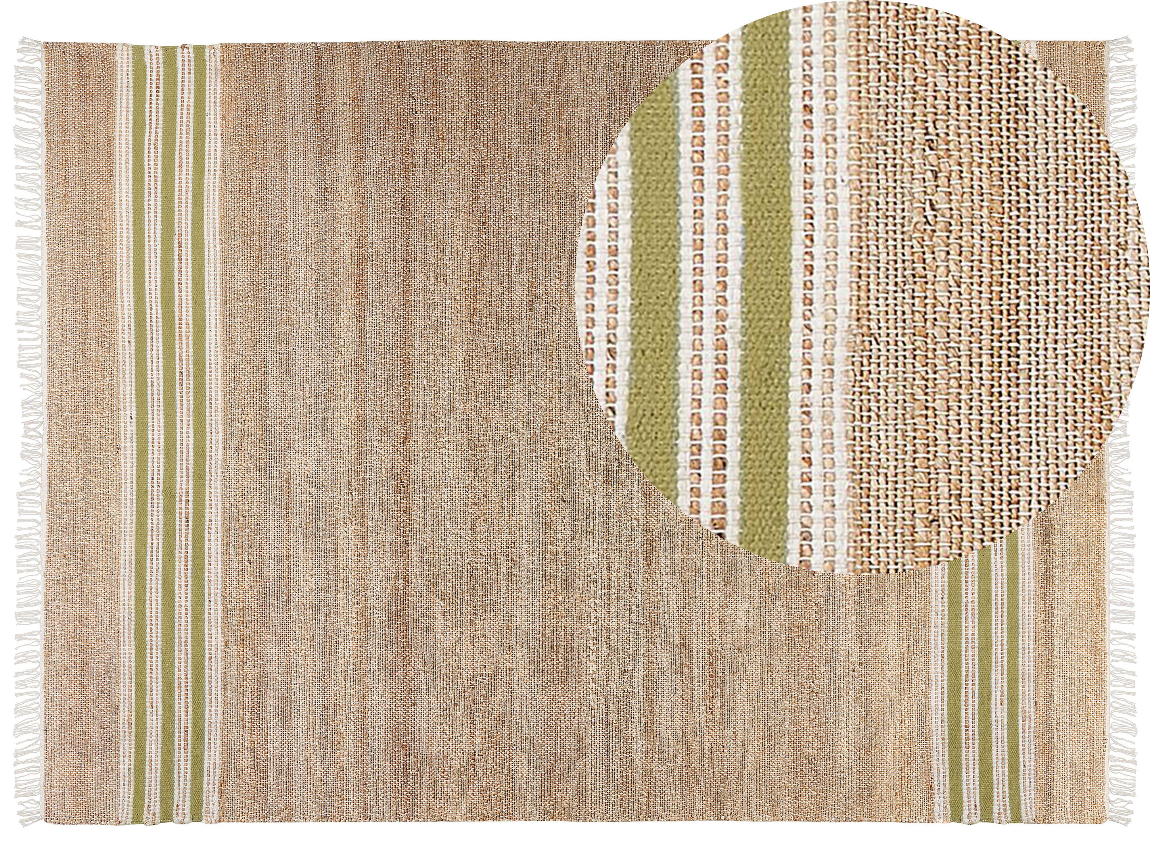 TEPPICH geflochten Mirza 230/160 cm - Beige, Naturmaterialien (160/230cm) - Beliani