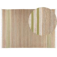TEPPICH geflochten Mirza 230/160 cm - Beige, Naturmaterialien (160/230cm) - Beliani