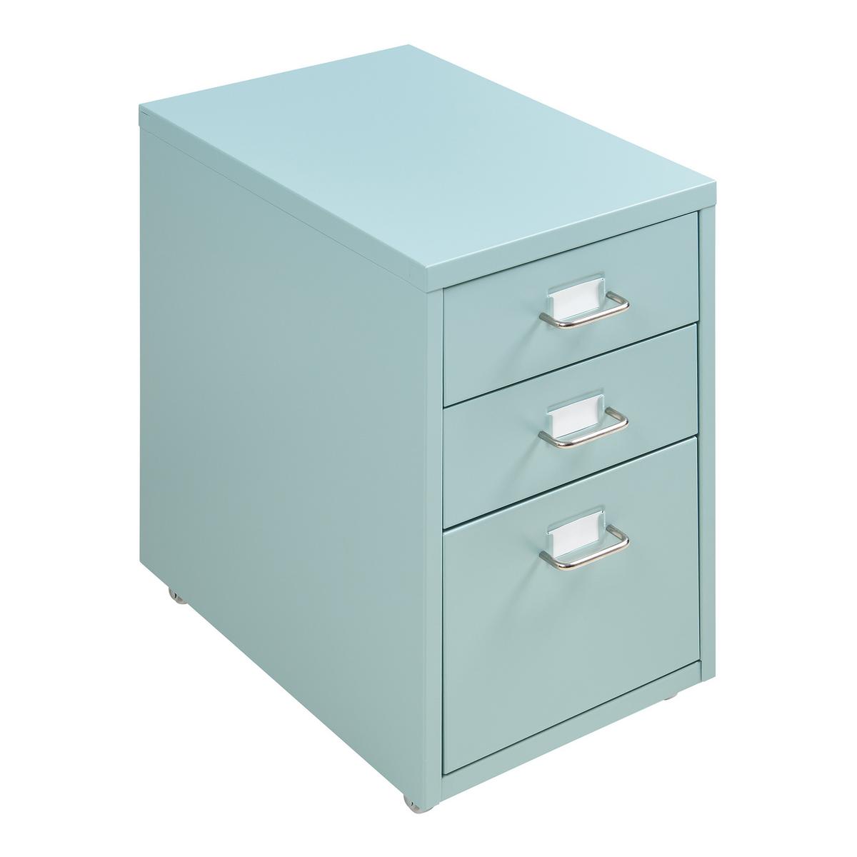 ROLLCONTAINER Kökar - Mintgrün, Metall (28/48/41cm) - [en.casa]