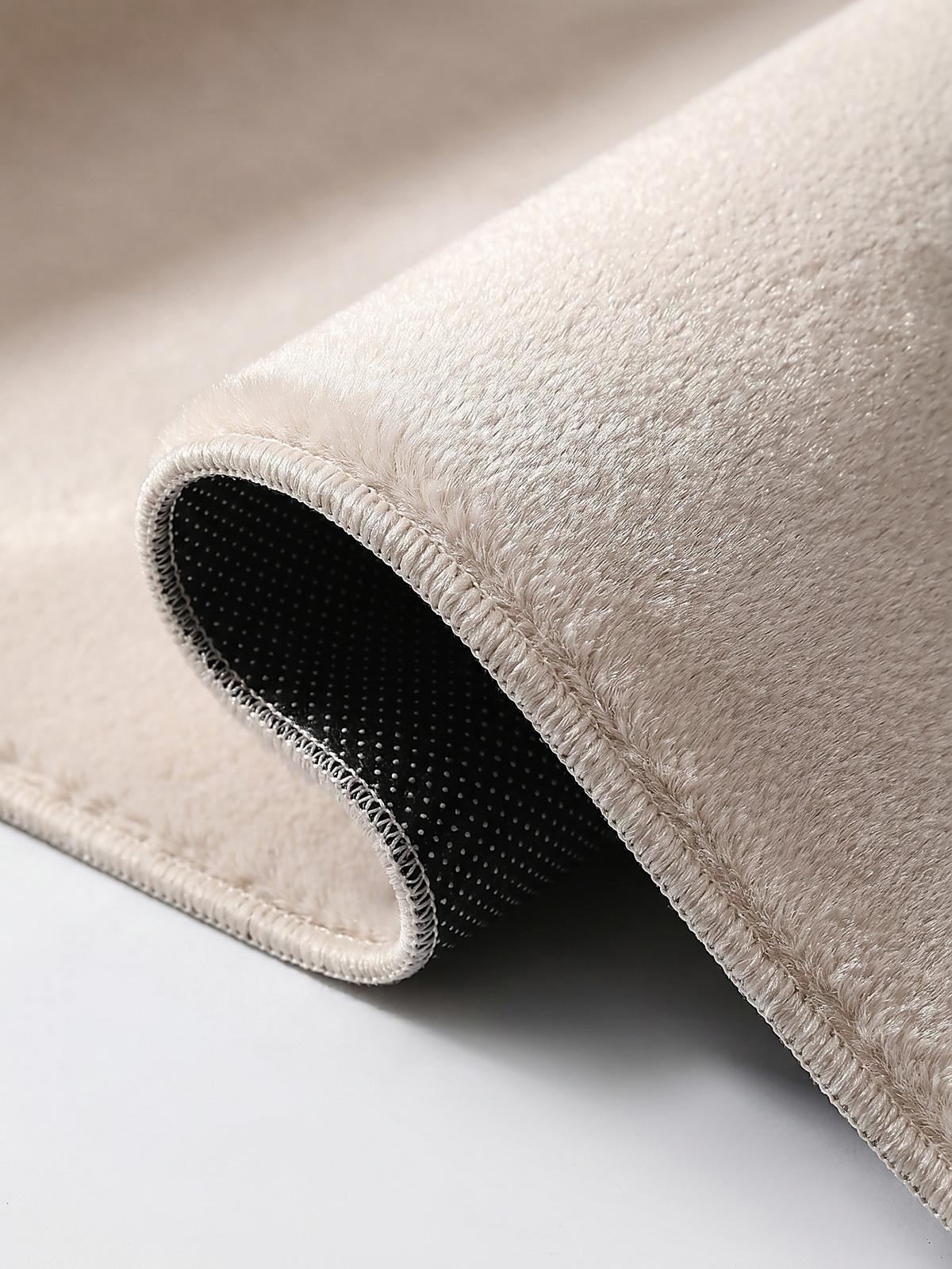 KURZFLORTEPPICH Antirutsch Uni DOUBS Polyester Beige 140 x 200 cm - Beige, Textil (140/200cm) - KADIMA DESIGN