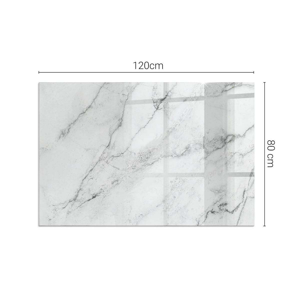 GLASPLATTE für Kamin 120x80 cm - Weiß, Glas (120/80/0.4cm) - TULUP