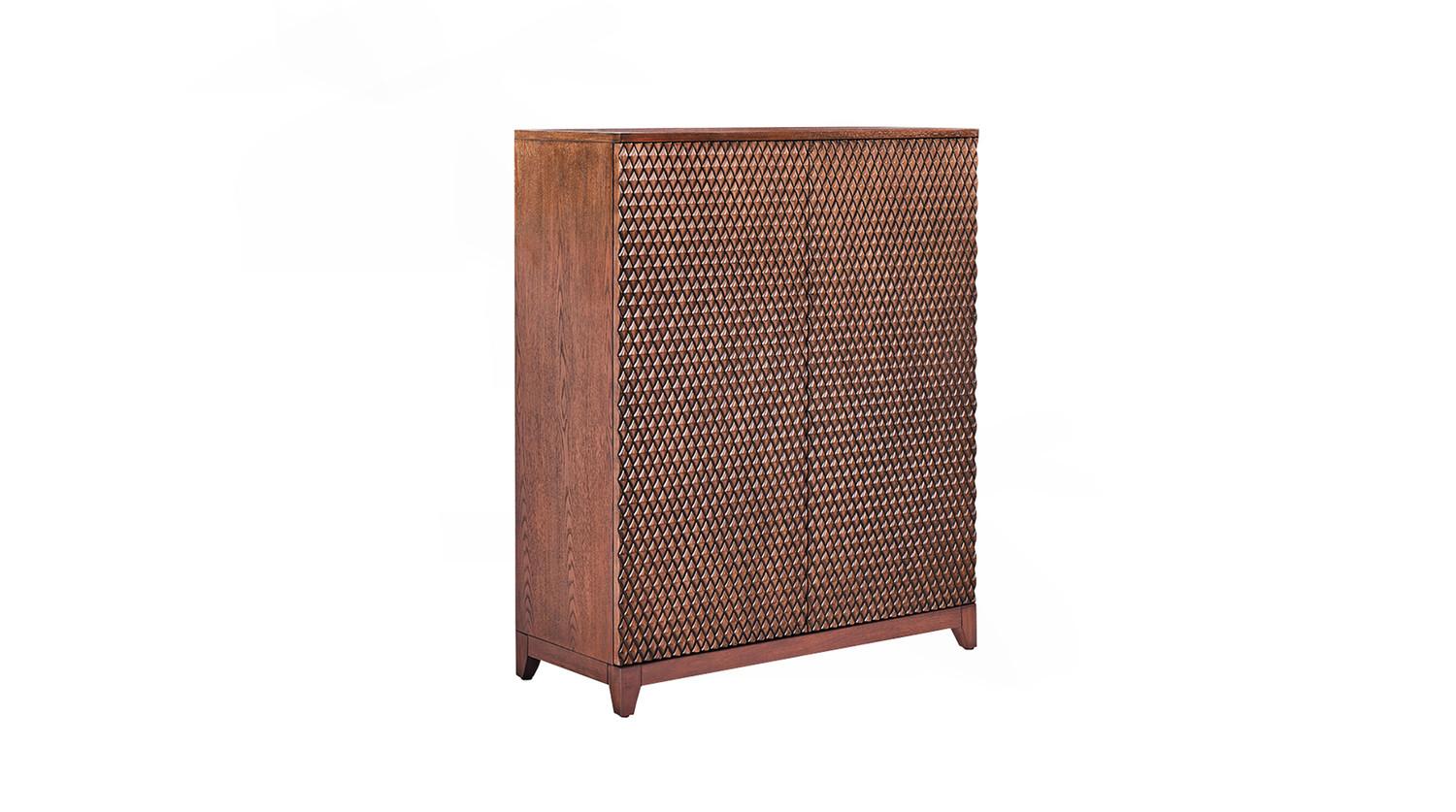 HIGHBOARD COPAS Braun Holz - Braun, Eichenholz/Holz (100/120/40cm) - KAWOLA