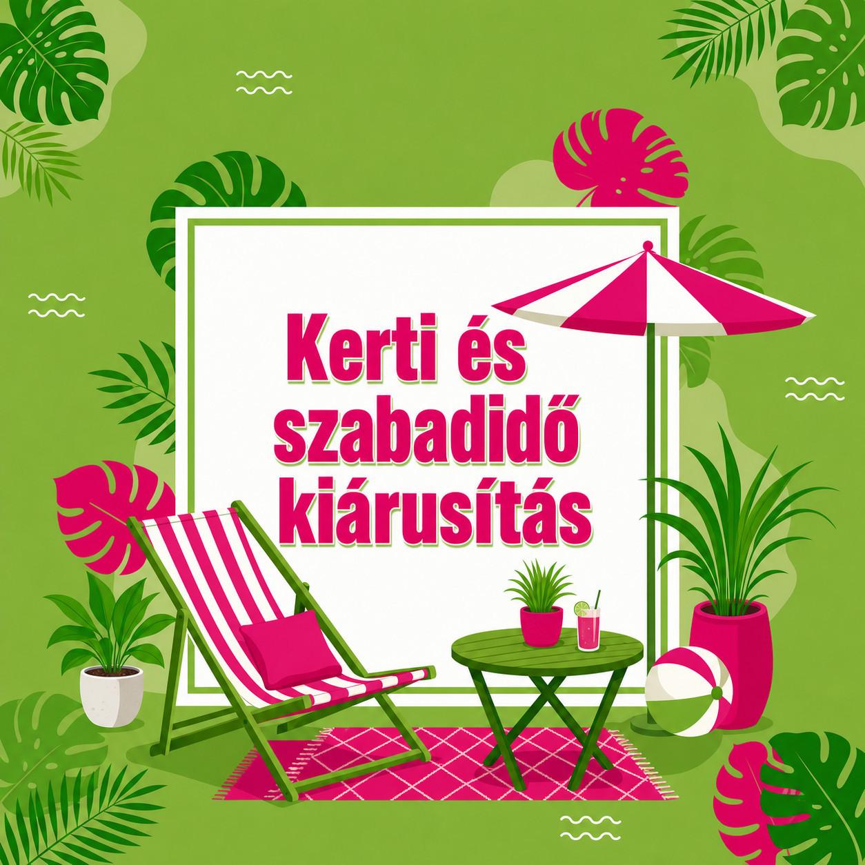 Kert és szabadidő kiárusítás