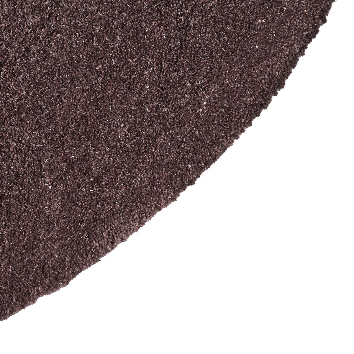 TEPPICH Dunkelbraun 160/230 cm Wolle Nainital - Dunkelbraun, Textil (160/230cm) - Beliani