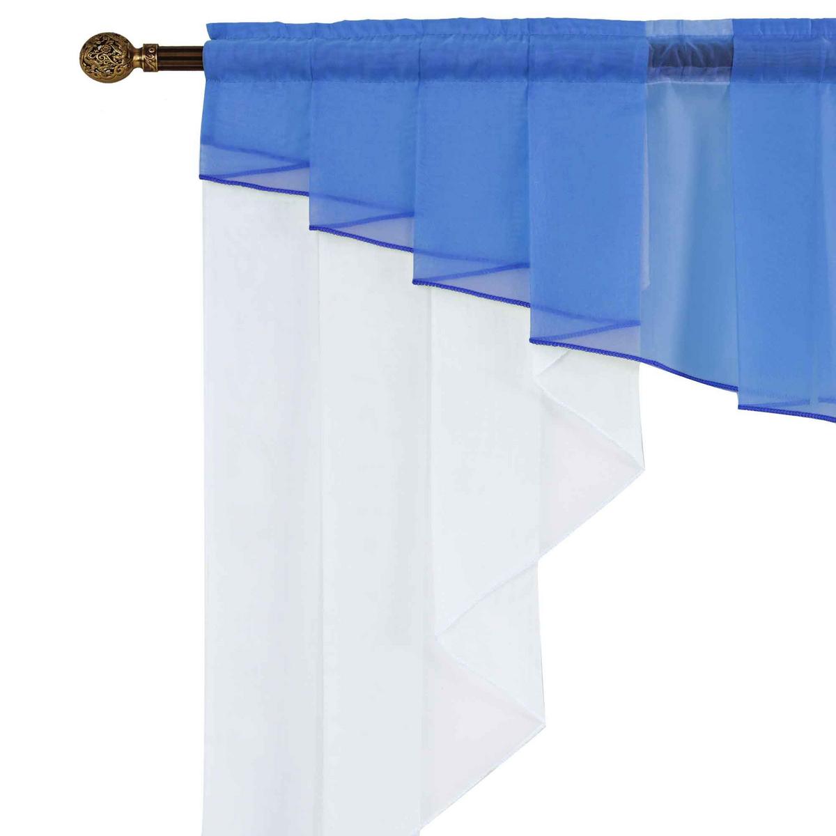 SCHEIBENGARDINE MEIßEN 100x100 cm Blau - Blau, Textil (100/100cm) - Gardinenbox